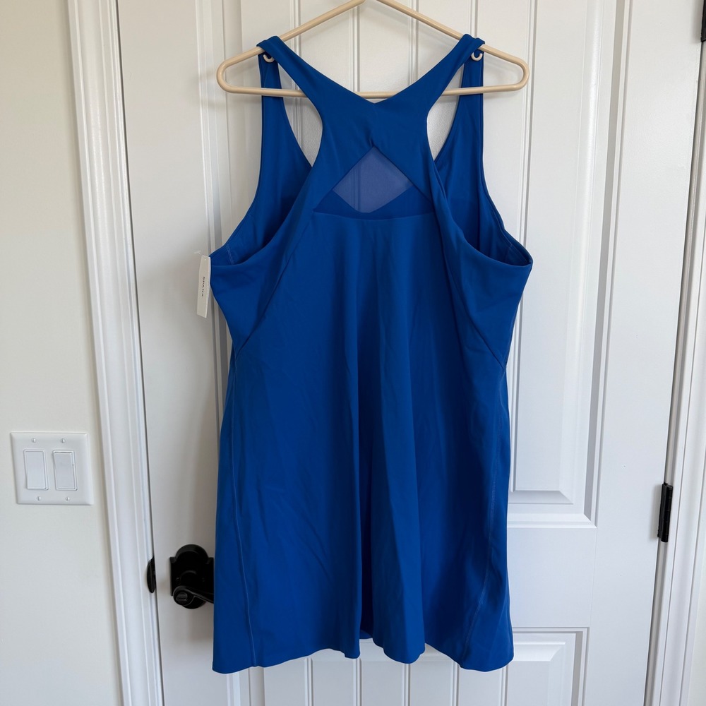 Spanx Booty Boost V Neck Dress Active Blue Women's 2X NWT athleisure - Picture 4 of 8